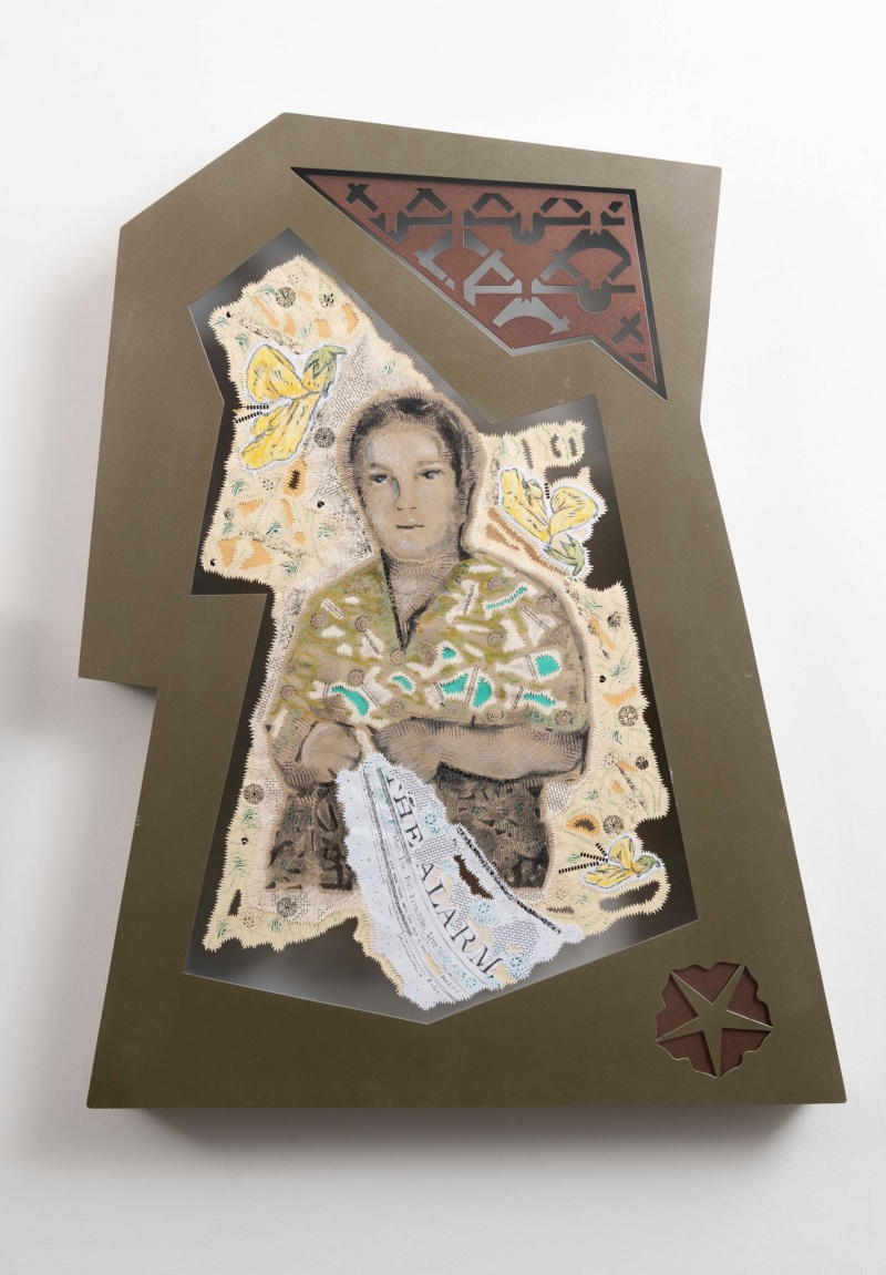 Liberty Flowers World Wild, 2016, mixed media on paper, metal frames, plexyglass, cm 67,5 x 60 x 6. ph Giorgio Benni
