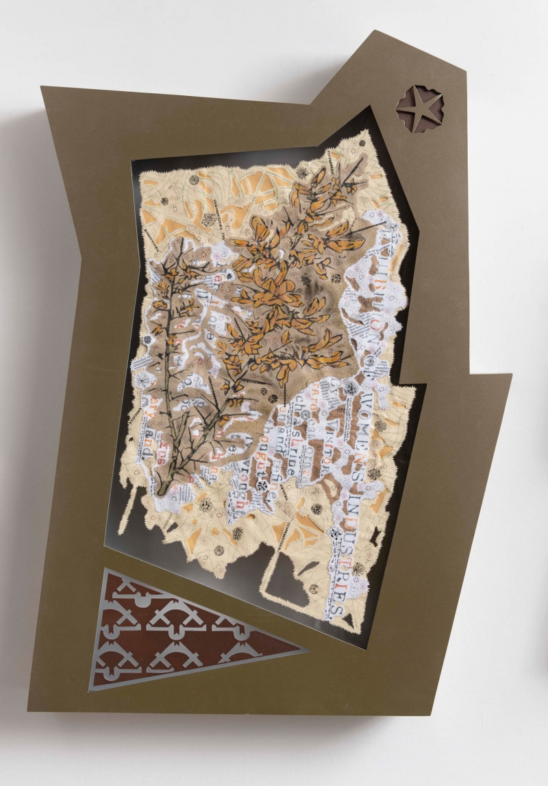 Liberty Flowers World Wild, 2016, mixed media on paper, metal frames, plexyglass,cm 119 x 73 x 9. ph Giorgio Benni
