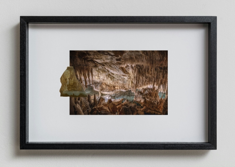 Fenomenologia del sublime, 2023. Collage con Pietra Paesina e stampa su dibond, cm 42,5 x 62,5