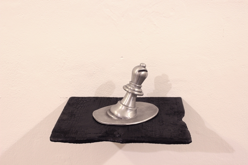 The Immortal Game - Bishop, 2019. Aluminium sculpture, cm 16 x 11 x 12