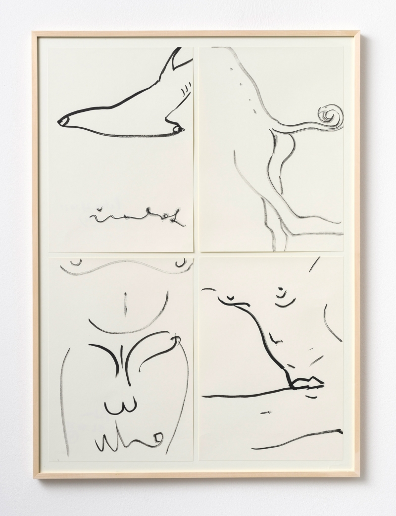 Untitled, 2021. China su carta, cm 92 x 67